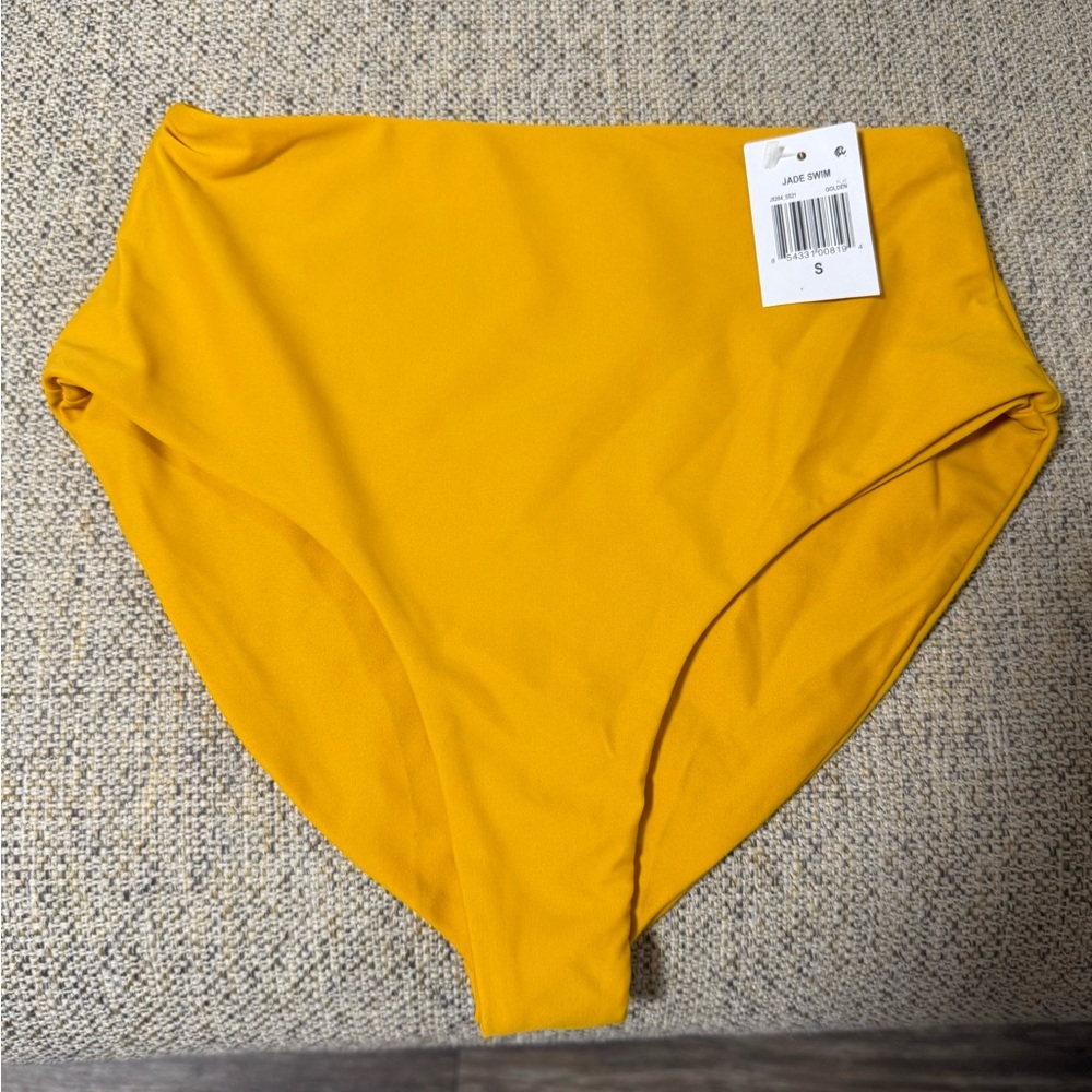 Yellow High-Waisted Bikini Bottom